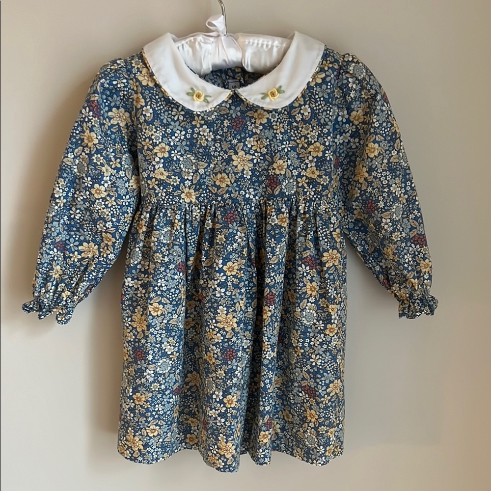 Sweet Dreams Blue Floral Kids Dress 18-24 months